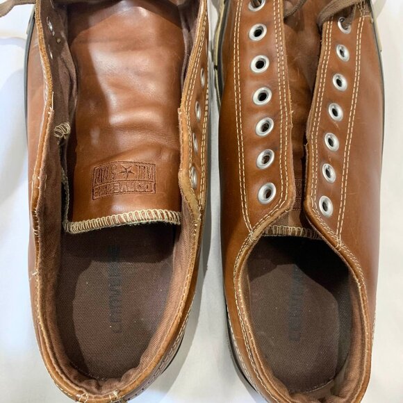 Converse All Star Brown Genuine Leather Low Top Shoes Men's Size 13 - Picture 8 of 11